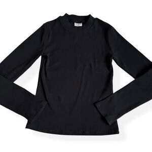 Abercrombie Kids Ribbed Black Long Sleeve Top 9/10